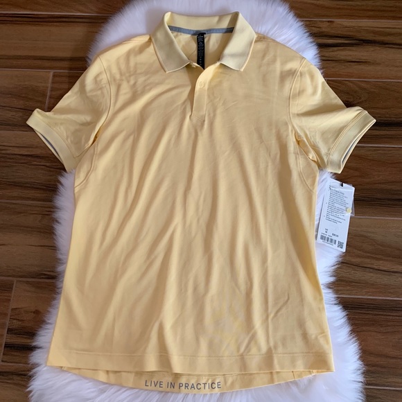 lululemon athletica Other - Lululemon men’s short sleeve yellow polo shirt XL